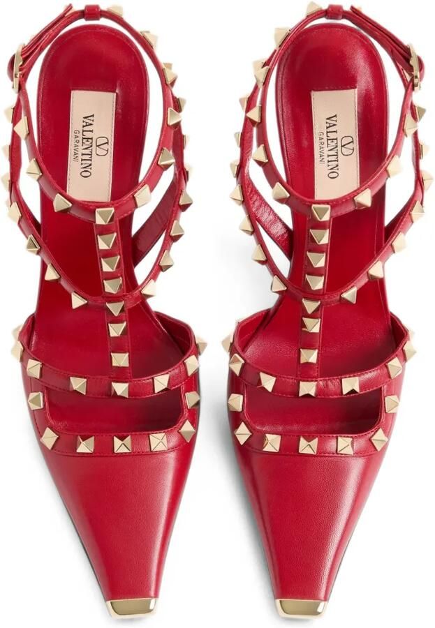 Valentino Garavani Rockstud metal-toe pumps Rood - Foto 2