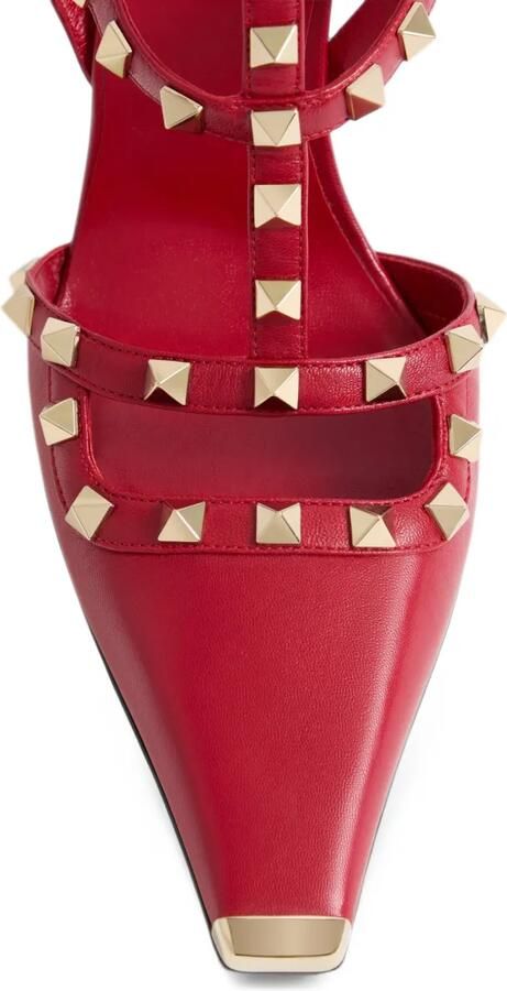 Valentino Garavani Rockstud metal-toe pumps Rood - Foto 4