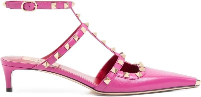 Valentino Garavani Rockstud metal-toe pumps Roze