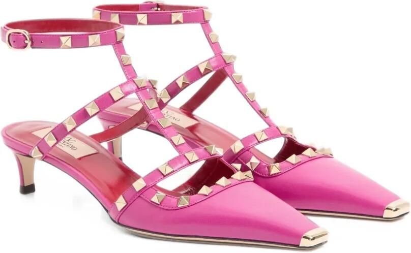 Valentino Garavani Rockstud metal-toe pumps Roze - Foto 5