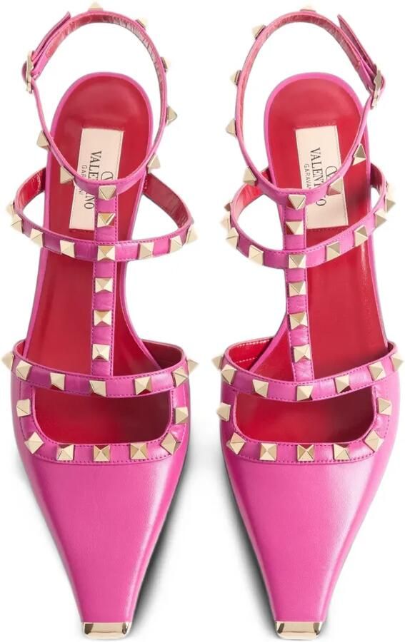Valentino Garavani Rockstud metal-toe pumps Roze - Foto 2