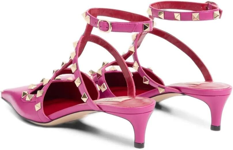 Valentino Garavani Rockstud metal-toe pumps Roze - Foto 4