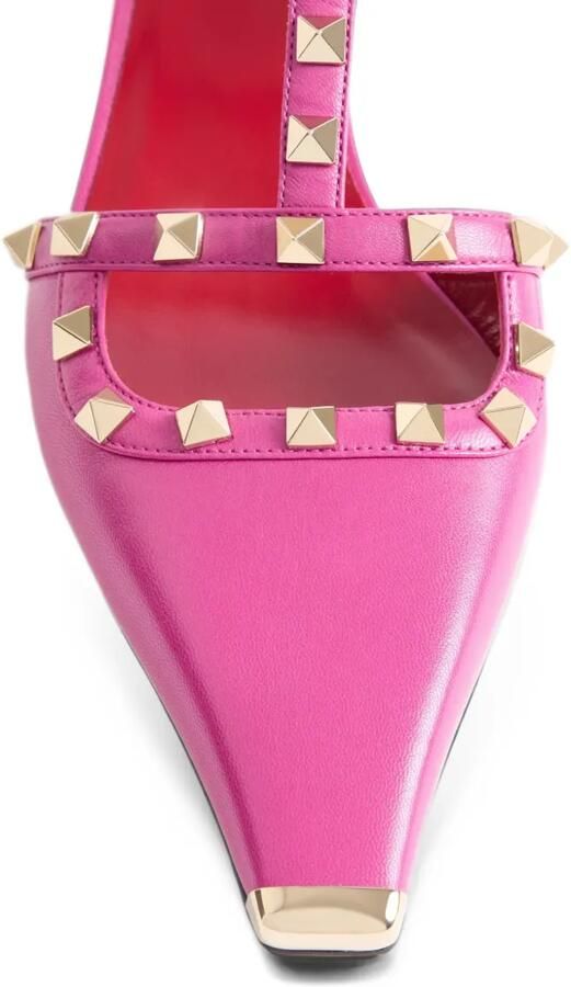 Valentino Garavani Rockstud metal-toe pumps Roze - Foto 3