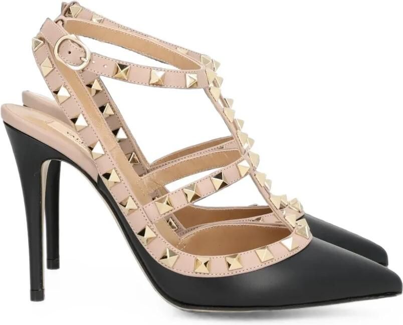 Valentino Garavani Rockstud pumps met enkelbandje Zwart