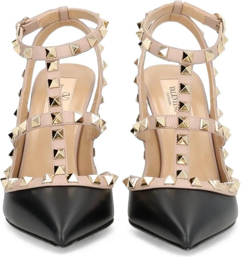 Valentino Garavani Rockstud pumps met enkelbandje Zwart - Foto 2
