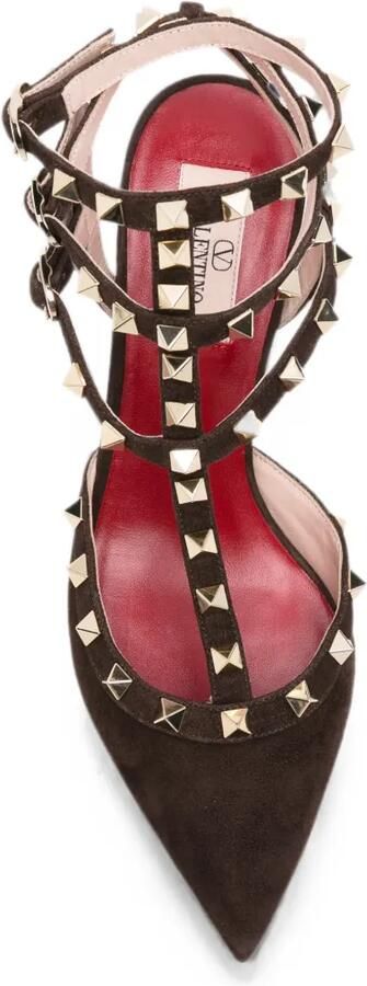Valentino Garavani Rockstud pumps met studs Bruin
