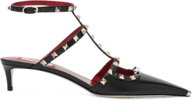 Valentino Garavani Rockstud pumps van geitenleer Zwart