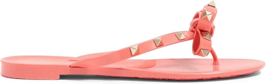 Valentino Garavani Rockstud rubberen slippers Roze