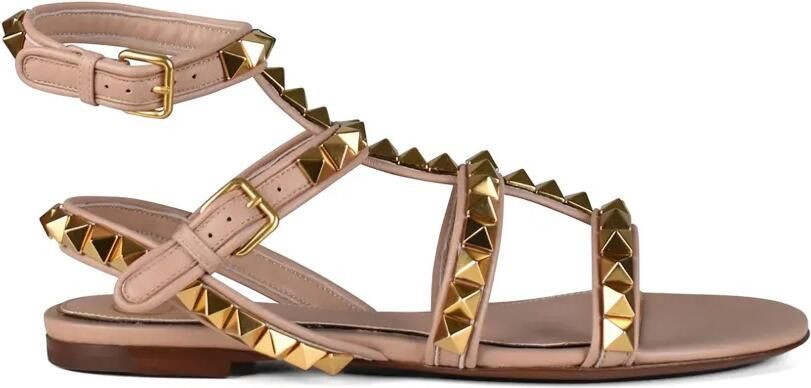 Valentino Garavani Rockstud sandalen met bandje Roze