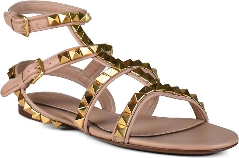 Valentino Garavani Rockstud sandalen met bandje Roze - Foto 3