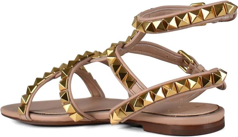 Valentino Garavani Rockstud sandalen met bandje Roze - Foto 4