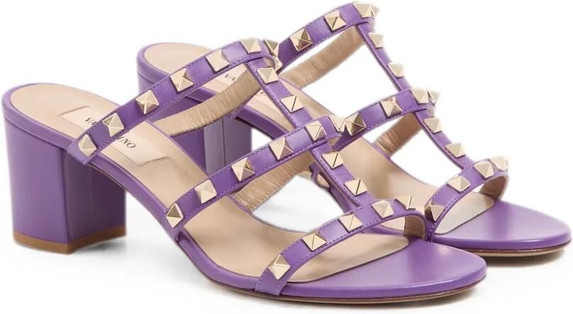 Valentino Garavani Rockstud sandalen Paars - Foto 5