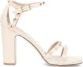 Valentino Garavani Rockstud sandalen van kalfsleer met elandprint Beige - Beige