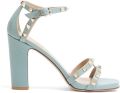 Valentino Garavani Rockstud sandalen van kalfsleer met elandprint Blauw - Blauw