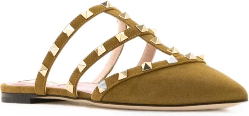 Valentino Garavani Rockstud suède muiltjes Groen - Foto 2