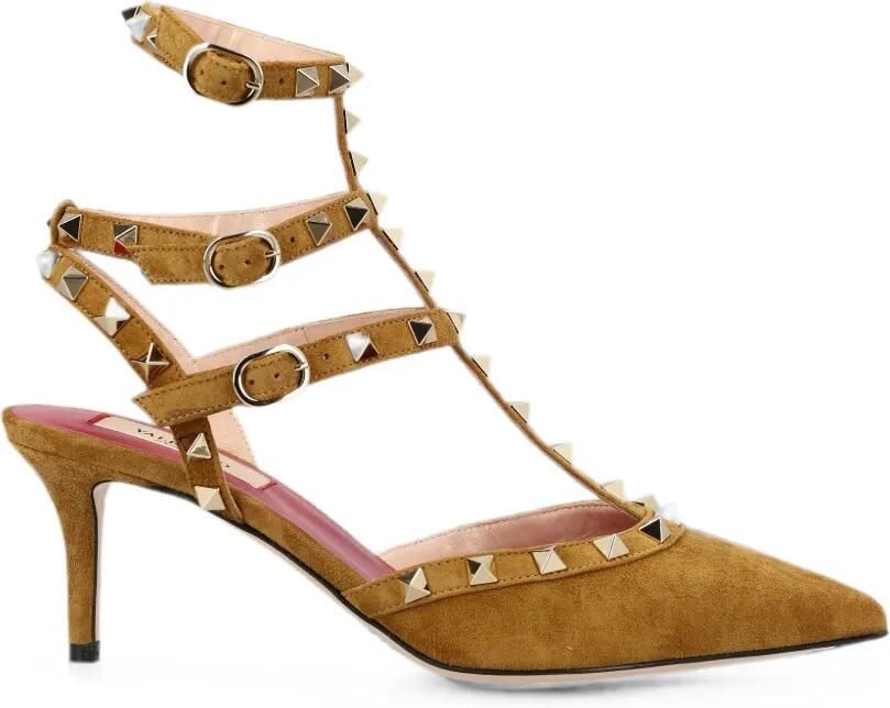 Valentino Garavani Rockstud suède pumps Beige