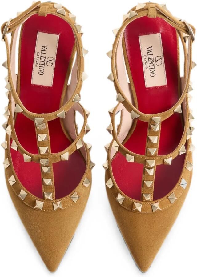 Valentino Garavani Rockstud suède pumps Beige - Foto 2
