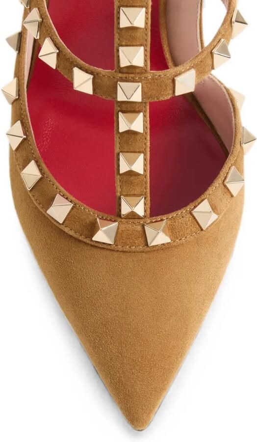 Valentino Garavani Rockstud suède pumps Beige - Foto 5