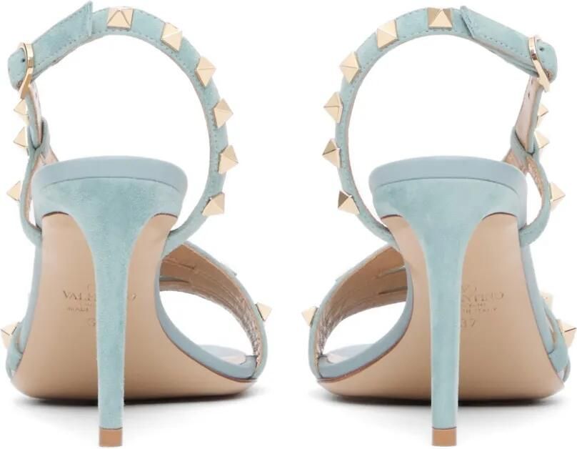 Valentino Garavani Rockstud suède sandalen 85 mm Blauw - Foto 3