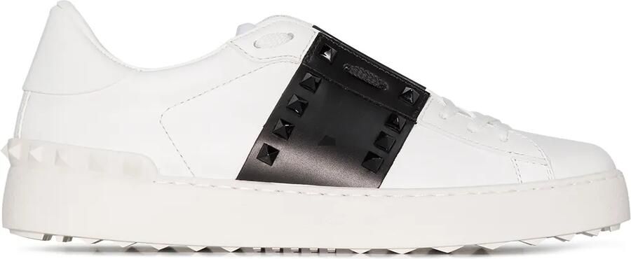 Valentino Garavani Rockstud Untitled kalfsleren sneakers met tonale studs Wit
