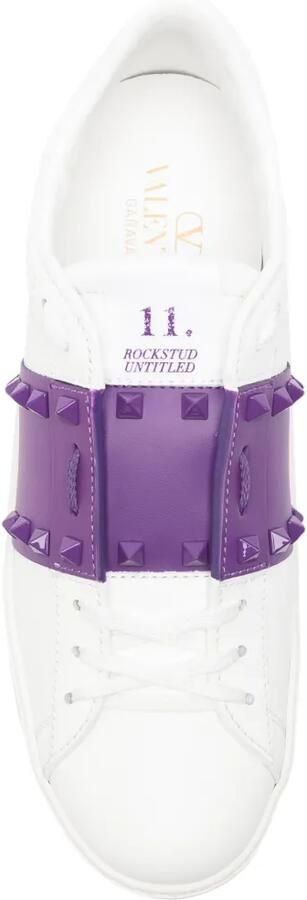 Valentino Garavani Rockstud Untitled leren sneakers Wit - Foto 4