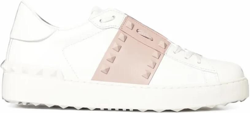 Valentino Garavani Rockstud Untitled studded leather sneakers Wit