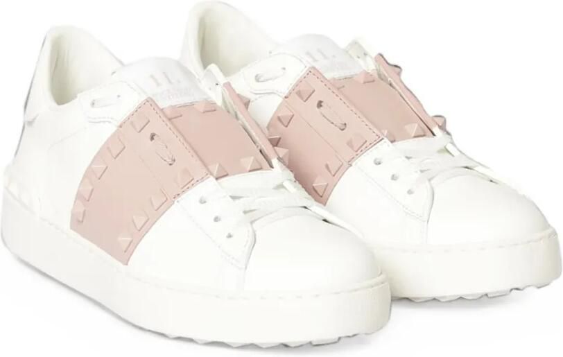 Valentino Garavani Rockstud Untitled studded leather sneakers Wit - Foto 4