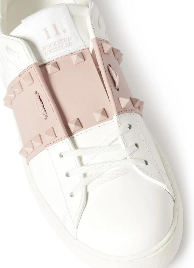 Valentino Garavani Rockstud Untitled studded leather sneakers Wit - Foto 2