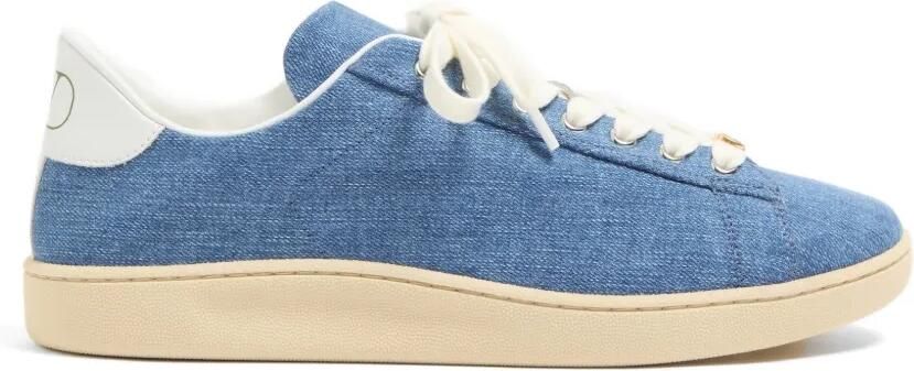 Valentino Garavani Royco denim sneakers Blauw