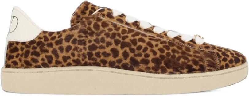 Valentino Garavani Royco sneakers met kalfshaar Bruin