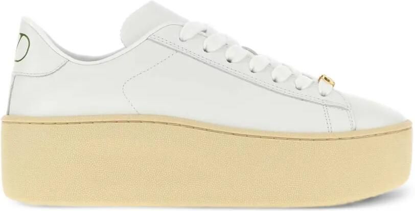 Valentino Garavani Royco sneakers met plateauzool Wit