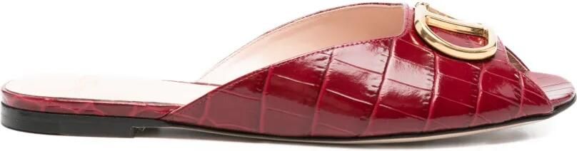 Valentino Garavani Sandalen met logoplakkaat Rood