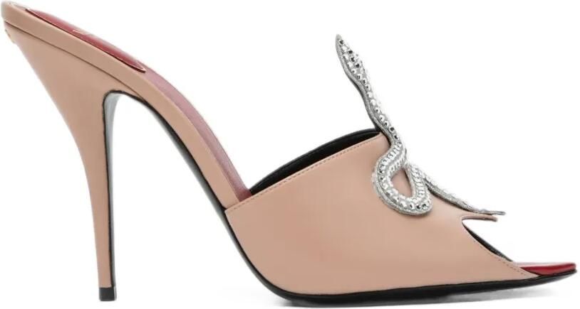 Valentino Garavani Sandalen met slangendetail Roze