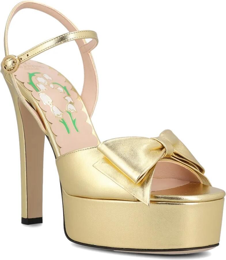 Valentino Garavani Sandalen met strikdetail Goud - Foto 3