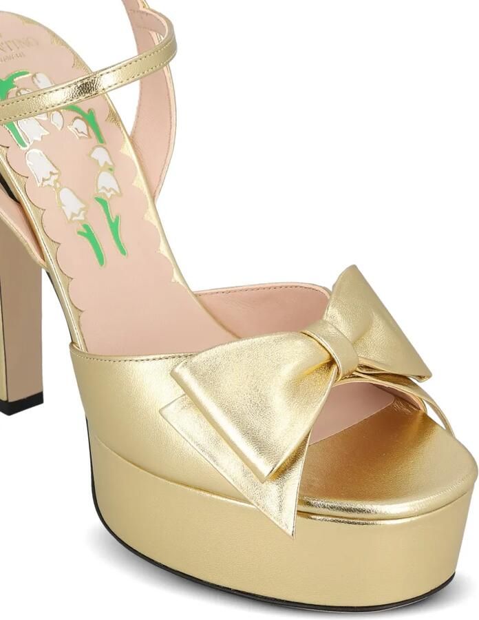 Valentino Garavani Sandalen met strikdetail Goud - Foto 4