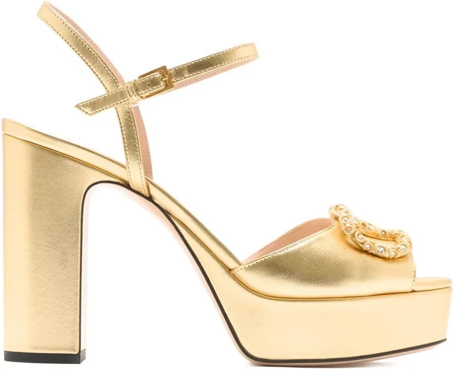 Valentino Garavani Sandalen verfraaid met kristallen Goud