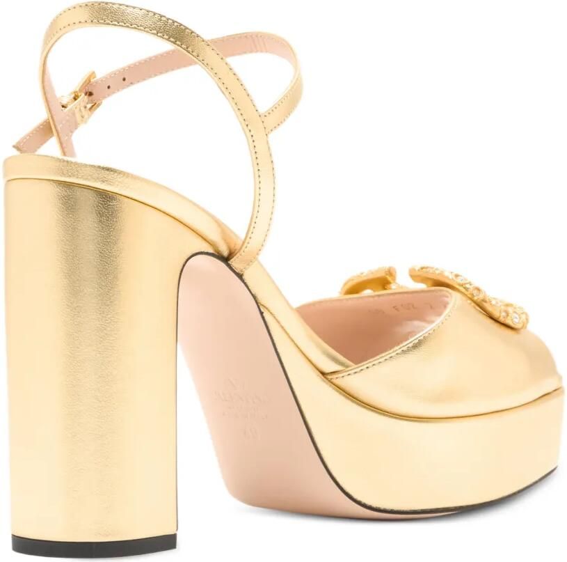 Valentino Garavani Sandalen verfraaid met kristallen Goud - Foto 2