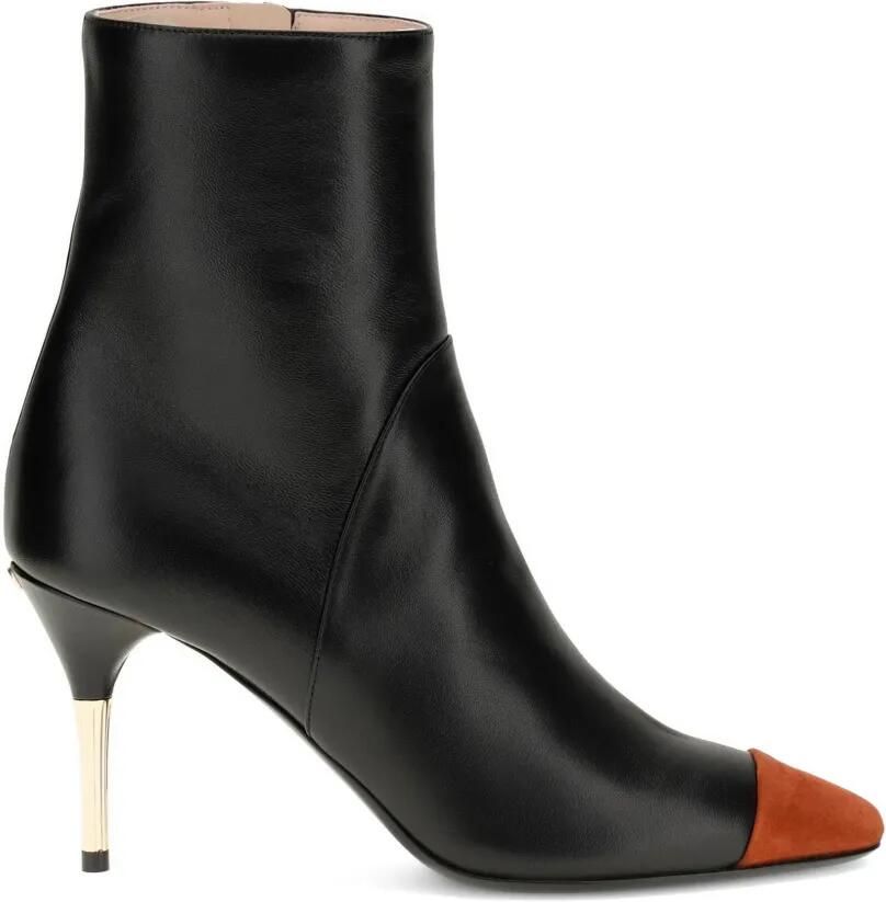 Valentino Garavani Sinead enkellaarzen van nappa en suède 85 mm Zwart