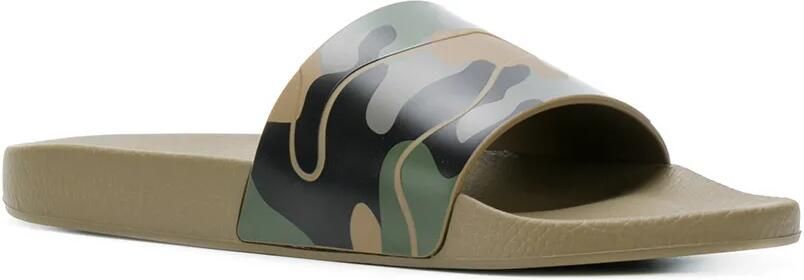 Valentino Garavani Slippers met logo Groen