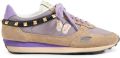 Valentino Garavani Sneakers van leer en nylon met geborduurde vlinder Paars - Paars
