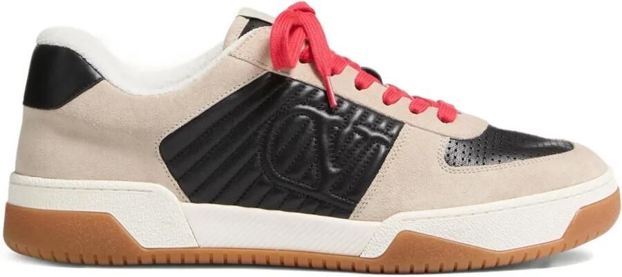 Valentino Garavani Sparry sneakers van leer en nappa met split Beige