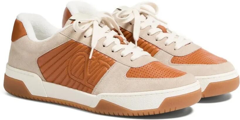 Valentino Garavani Sparry sneakers van leer en nappa met split Beige - Foto 5