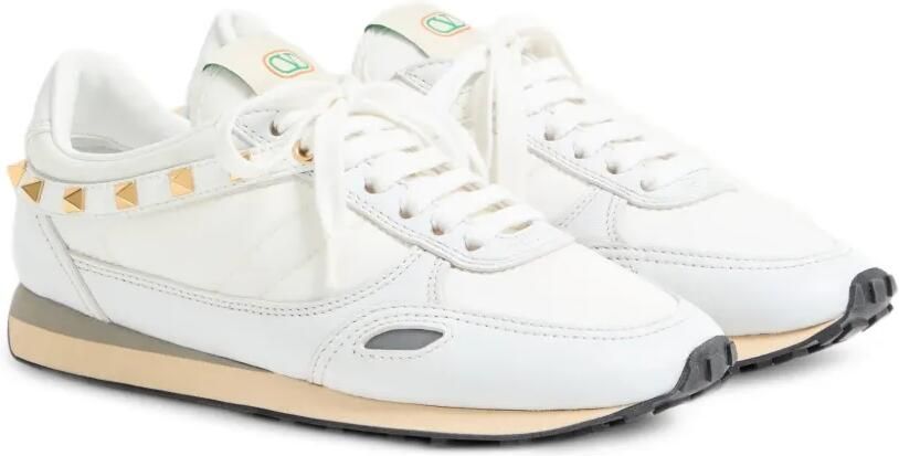 Valentino Garavani Stud Up leren en nylon sneakers Wit - Foto 5