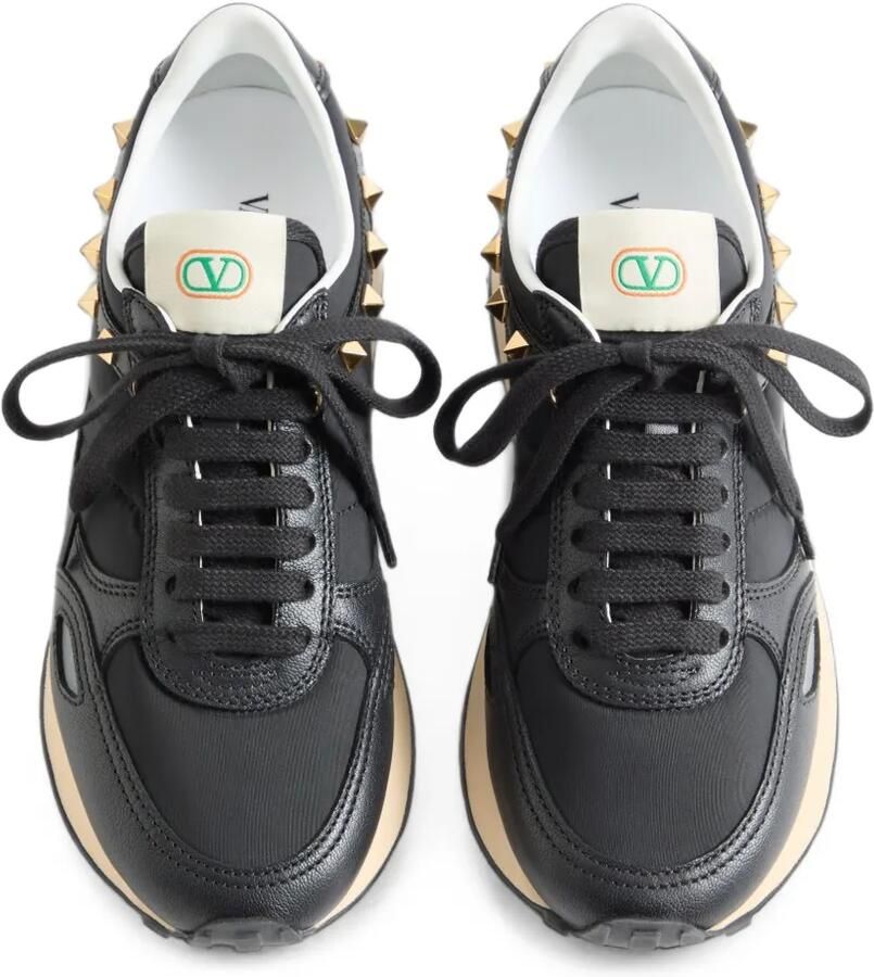 Valentino Garavani Stud Up leren en nylon sneakers Zwart - Foto 2