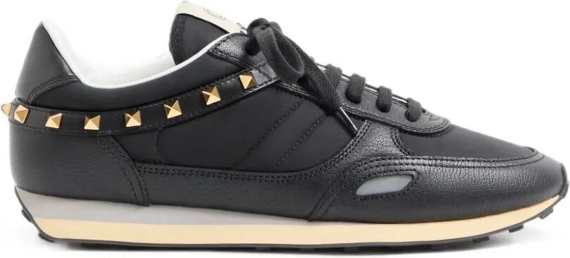 Valentino Garavani Stud Up sneakers van leer en nylon Zwart