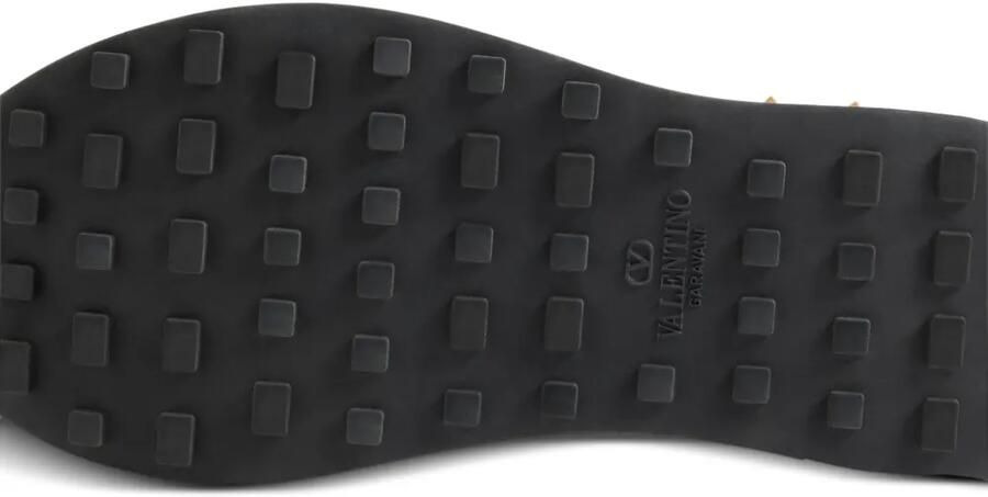 Valentino Garavani Stud Up sneakers van splitleer en nylon met geborduurde vlinder Groen