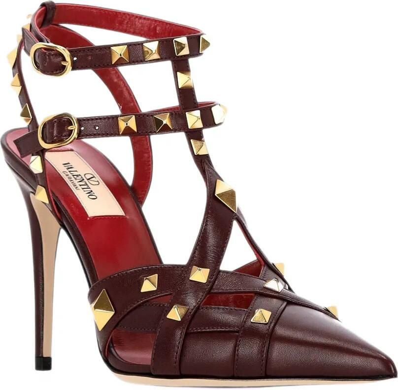 Valentino Garavani Rockstud cage pumps Rood - Foto 3