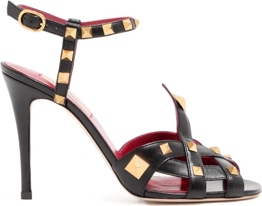 Valentino Garavani Studdy leren sandalen Zwart