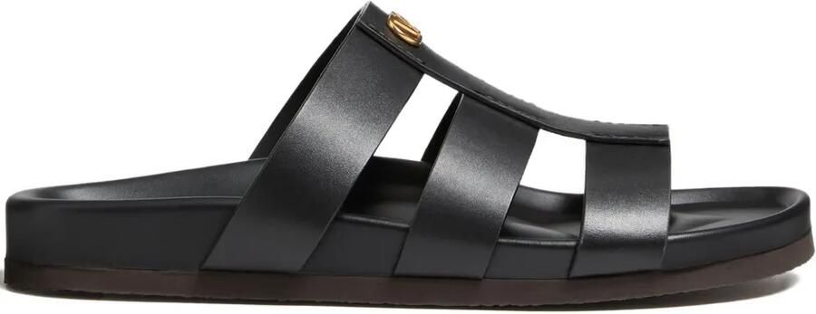 Valentino Garavani Studshield leren sandalen Zwart
