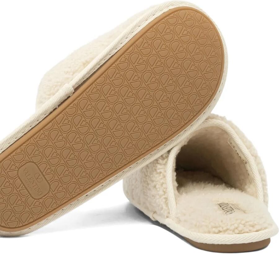 Valentino Garavani Ta Chambre wollen slippers Beige - Foto 2